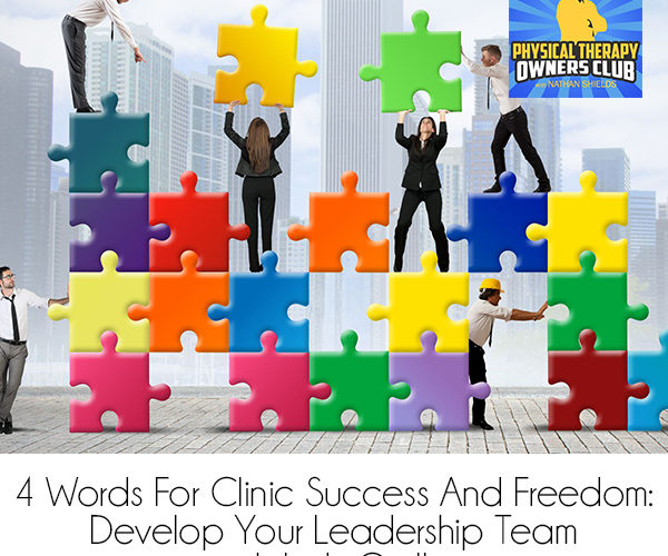 4 Words For Clinic Success And Freedom: Develop Your Leadership Team with Judy Cirullo